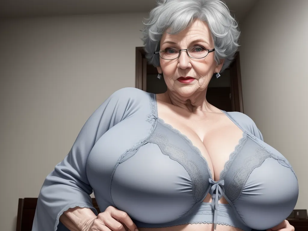 Highest Resolution Photo Sexd Granny Showing Her Huge Huge Huge Bras Blue