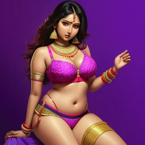 Convert Photo Hot Indian Women Big Boobs Colorful Bra And