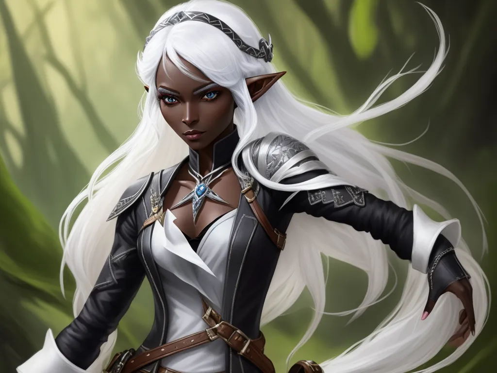 Image Ai Generator 1 Solo Female Drow Elf Swashbuckler Black Skin   Image Ai Generator 1 Solo Female Drow Elf Swashbuckler Black Skin Huqcqk.webp