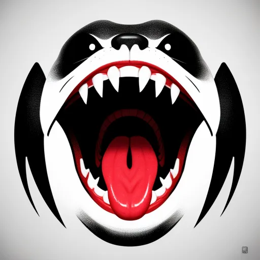 ai image generator from text free - a picture of a shark with its mouth open and teeth wide open with sharp teeth and sharp teeth, with a white background, by Shohei Otomo