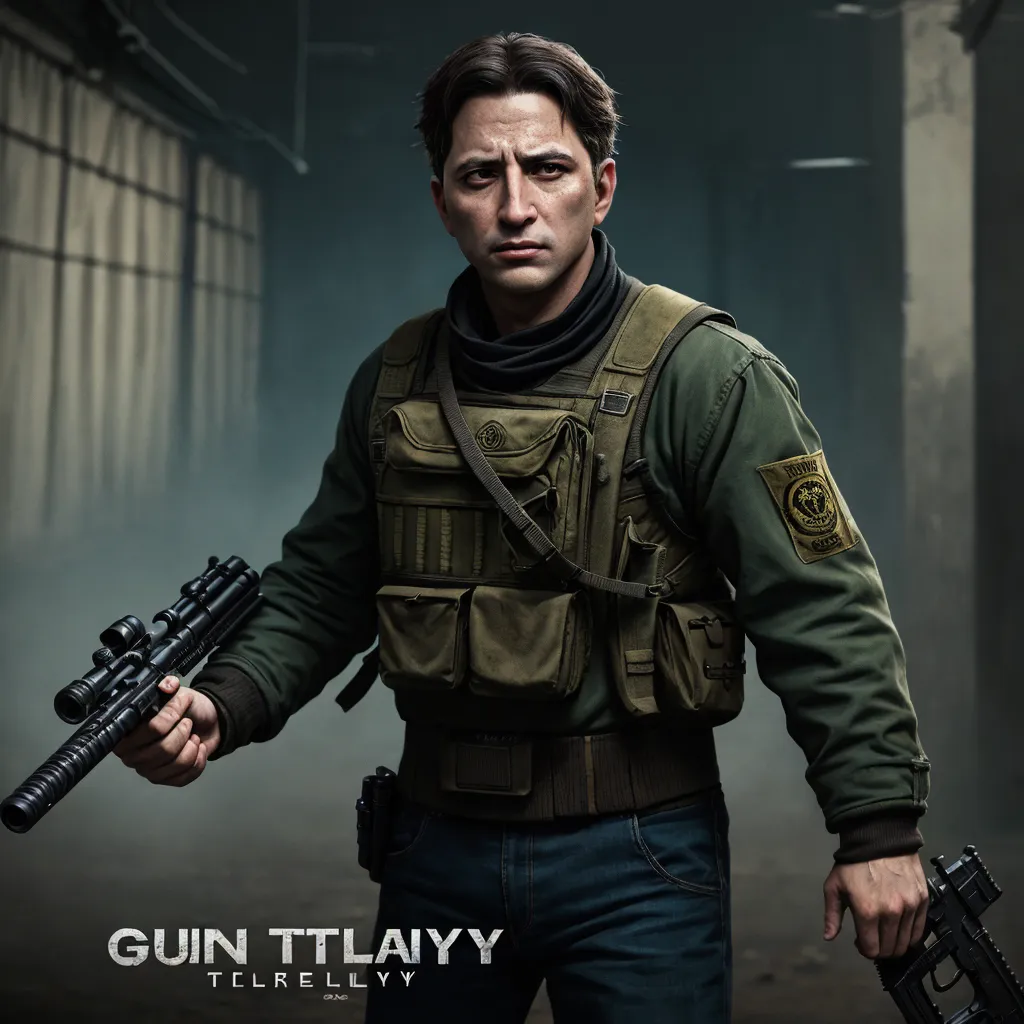 4k quality converter photo - a man in a military uniform holding a gun in his hand and looking at the camera with a serious look on his face, by Genndy Tartakovsky