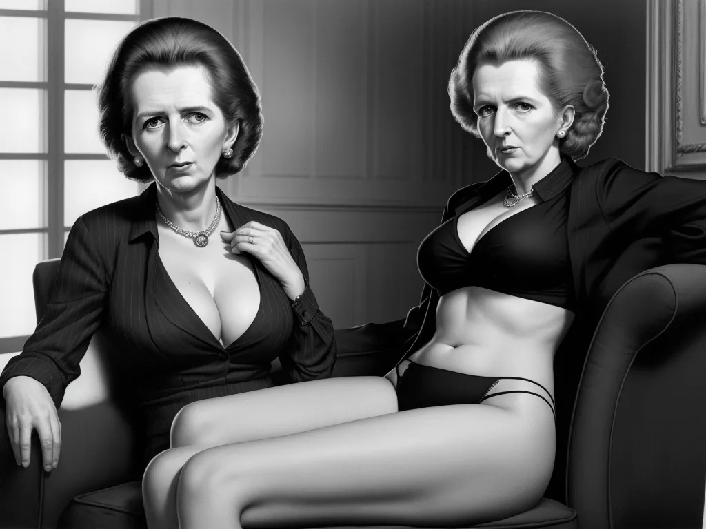 image ai: Margaret Thatcher incredibly revealing very tight
