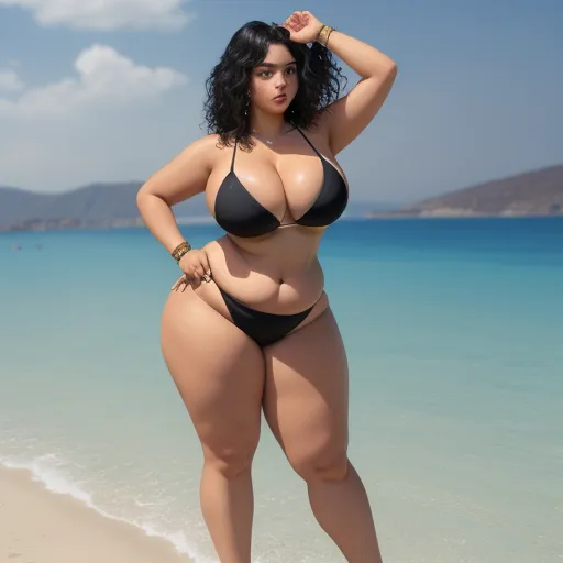 image ai Super plump, Greek woman, bottom heavy, wide