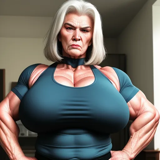 Image Conversion Gilf Huge Sexy Huge Serious Strong Granny