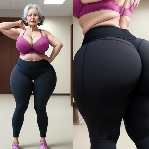 Image Convert Older Granny Big Booty Huge Bra Showing In