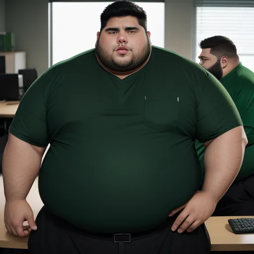 image converter online: 2 huge obese men, mammoth guts, thick fat arms,