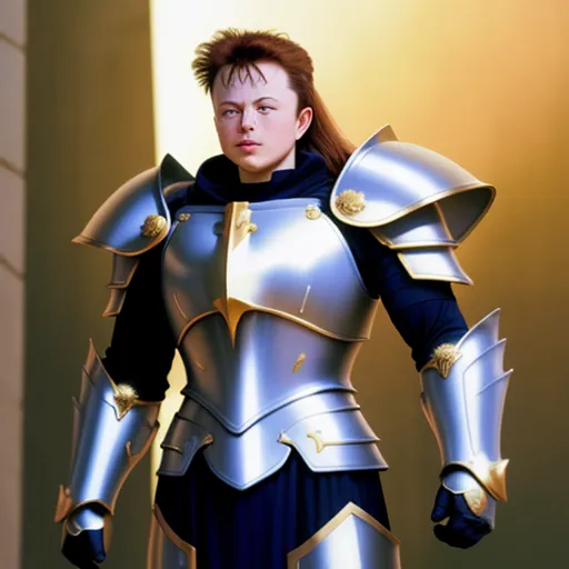 image enhancer: Wearing Saint Seiya armor. Elon Musk