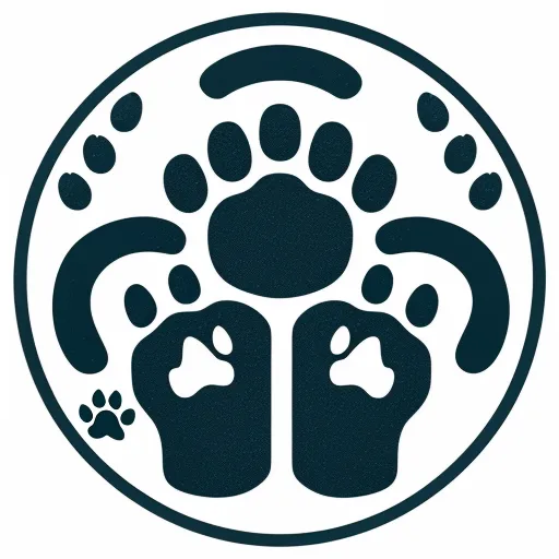 high resolution images - a black and white image of a paw print in a circle with paw prints on it's sides, by Osamu Tezuka