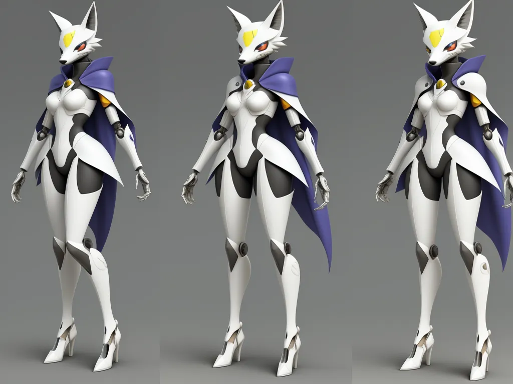 4k to 1080p converter - a white and black cat with yellow eyes and a purple cape on her head and a black and white cat with yellow eyes and a blue cape on her head, by theCHAMBA