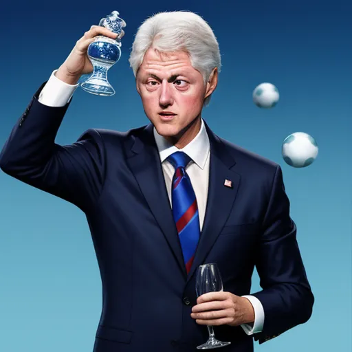 ai created images - a man in a suit holding a wine glass and a glass of wine in his hand with balls flying around him, by Matt Bors