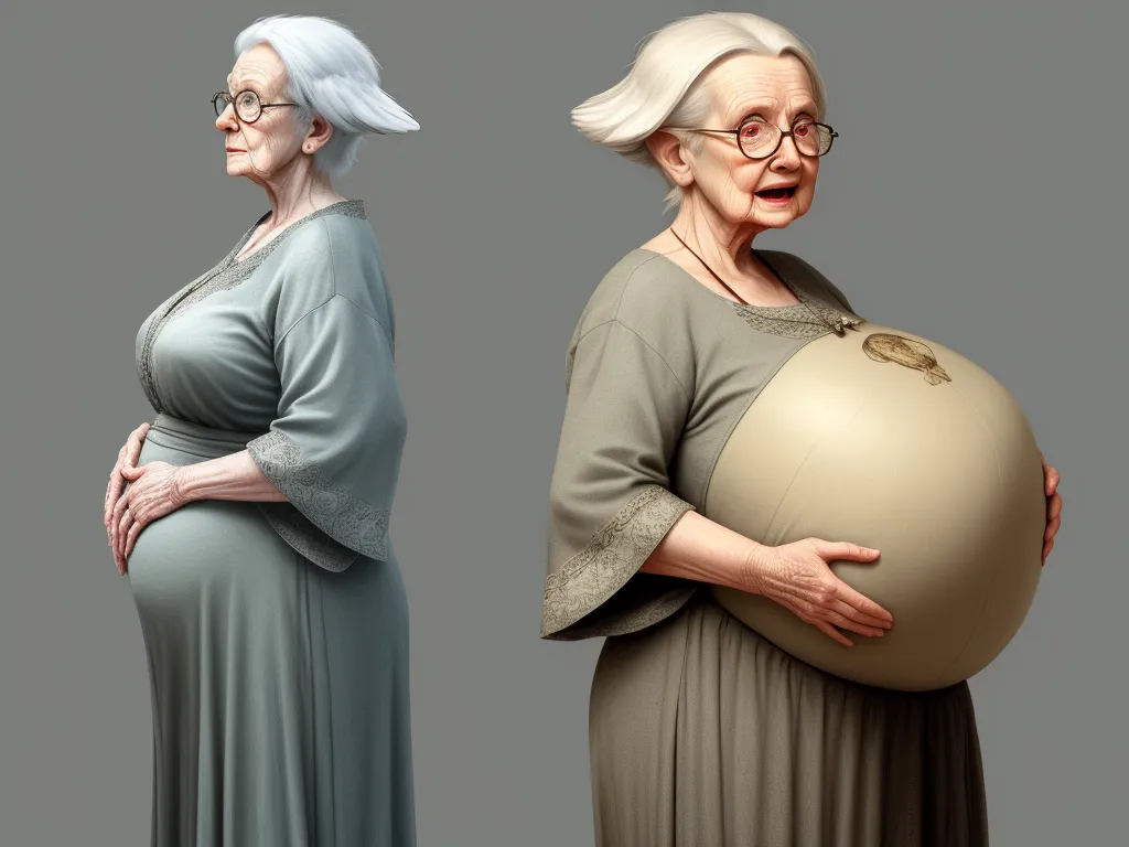 a woman in a dress holding a large ball and a smaller one with a large breast and a smaller one with a smaller breast, by Pixar Concept Artists