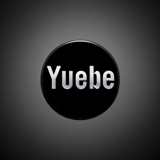 a black and white photo of a button with the word yuebe in it's center and a white text underneath it, by Toei Animations