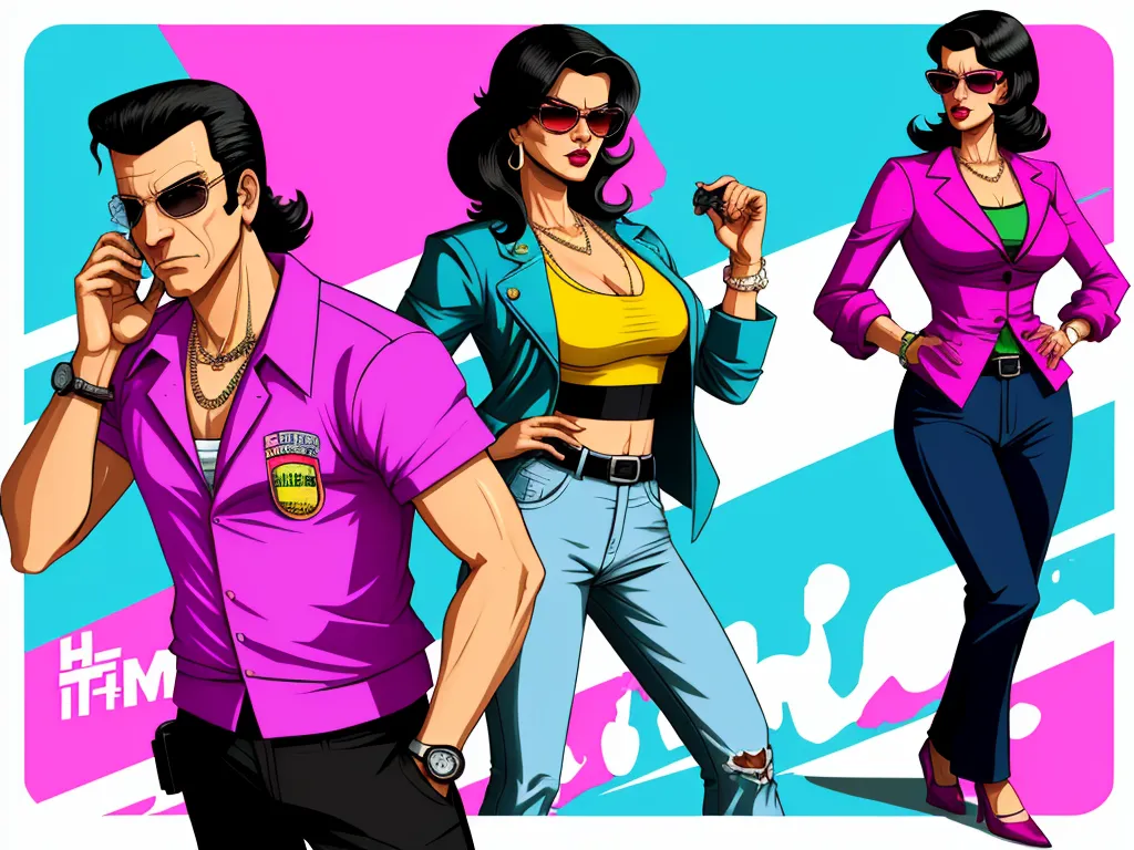 GTA vice City розовая рубашка.