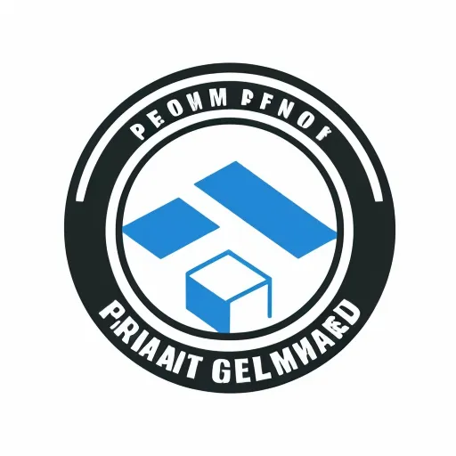 turn picture online - a logo for a company that sells products and sells products to people in the market, including a logo for a company called praht gelmmaad, by Amédée Guillemin