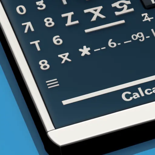 image high - a calculator with a calculator on it's display screen and numbers on the screen, by Toei Animations