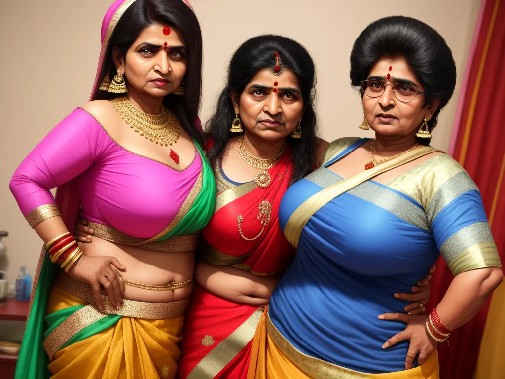 Ai Image Enhancer Indian Aunt With Big Boobs