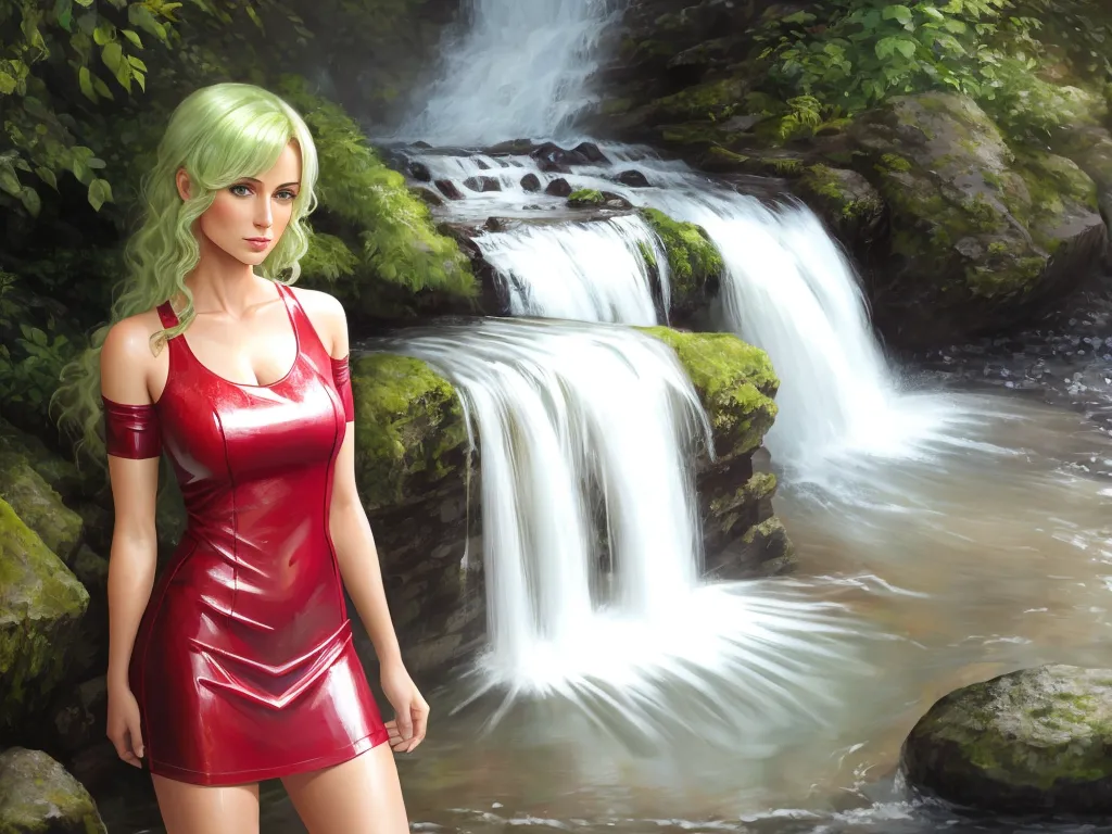 Ai Image Enhancer Lorna Morgan Waterfall Busty Wet T Shirt