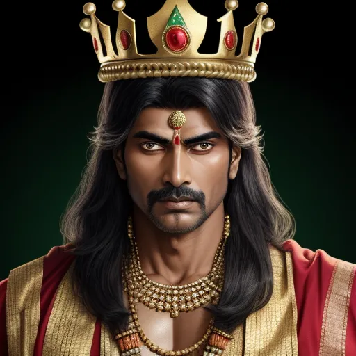 Make Photo 4k Handsome Indian King With Crown And Muscles