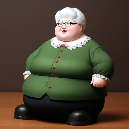 photo ai software: Fat granny with man