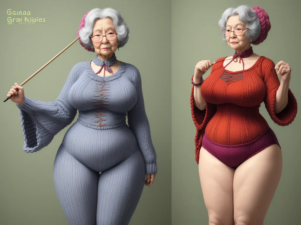 Photo Enhancer Grandma Wide Hips Large Hips Knitting Gles