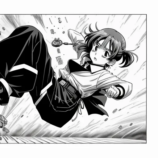 4k quality converter photo - a woman flying through the air while holding onto a man's leg in a comic book, with a caption that reads,, by Hiromu Arakawa