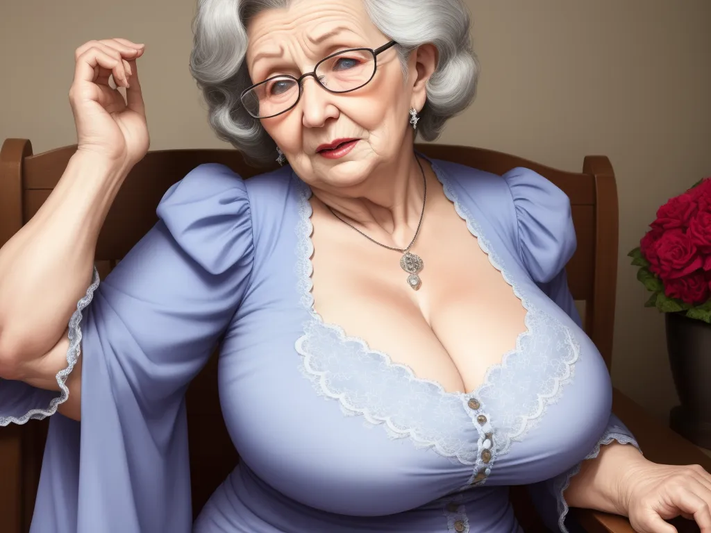 photo files granny big cleavage