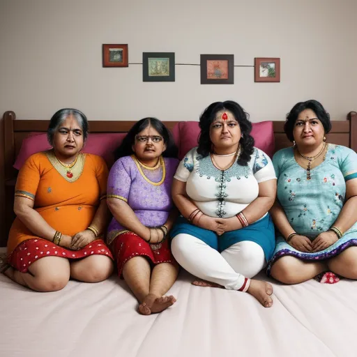 Photo Format Converter Four Chubby Indian Grannys With Big Lying In Bed