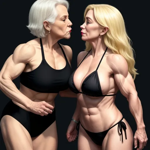 Photo format converter muscle granny black teacher woman in black
