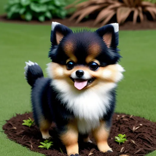 Photo format converter pomeranian eating mulch