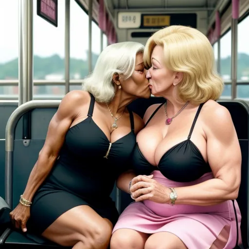 Photo In K In Bus Huge Gilf Ebony Muscle Older Woman In