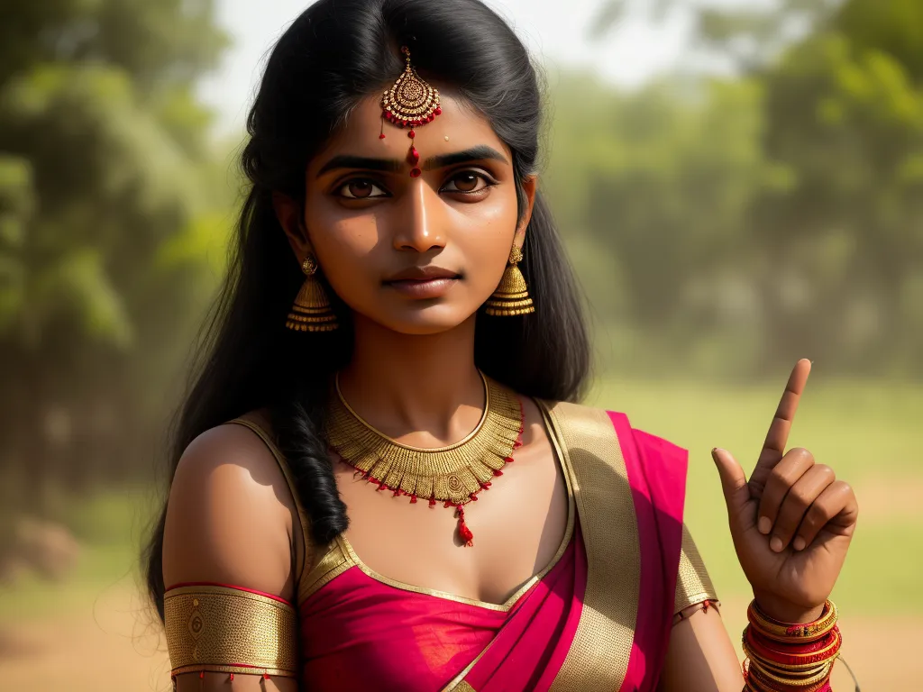 photo size converter Indian woman showing beautiful