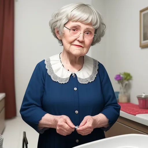 picture to text online: granny short hairstyle showing her hairy privates