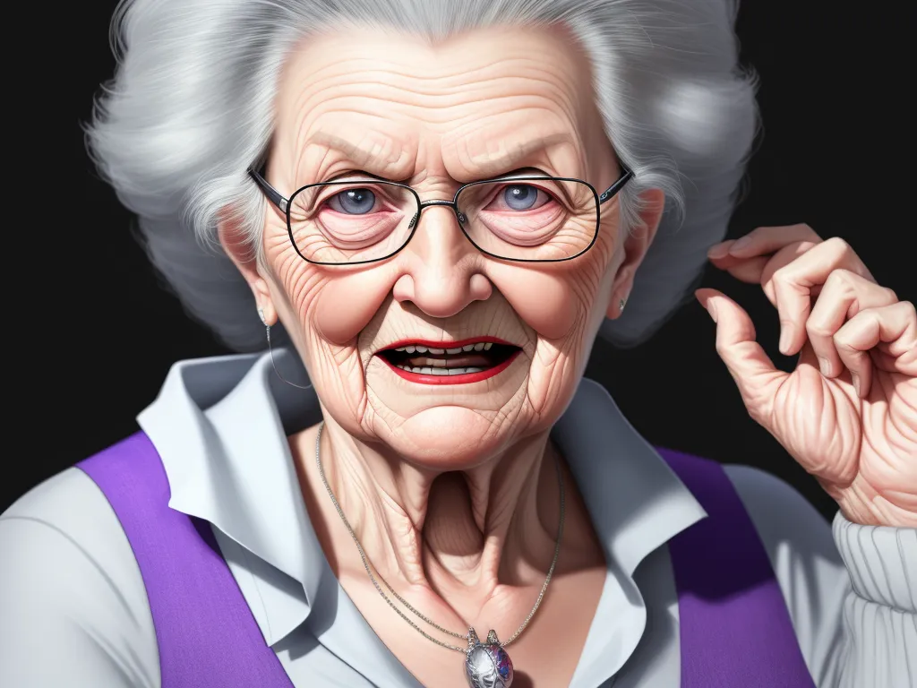 a digital painting of a woman with glasses and a purple vest on, holding a cigarette in her hand, by Lois van Baarle