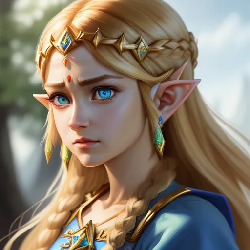 ai upscale image: princess zelda buttjob