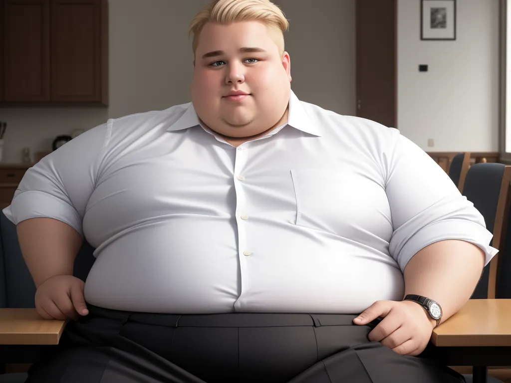 print 4k images: Handsome obese Swedish man, handsome realistic