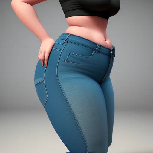 4k to 1080p photo converter - a woman in tight jeans and a black top is posing for a picture with her hands on her hips, by Pixar Concept Artists