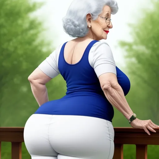 Redraw Ai Granny Showing Her Big Booty Complete