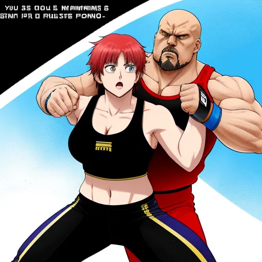 File To Image Short Skinny Woman Defeating Strong Man In Mixed