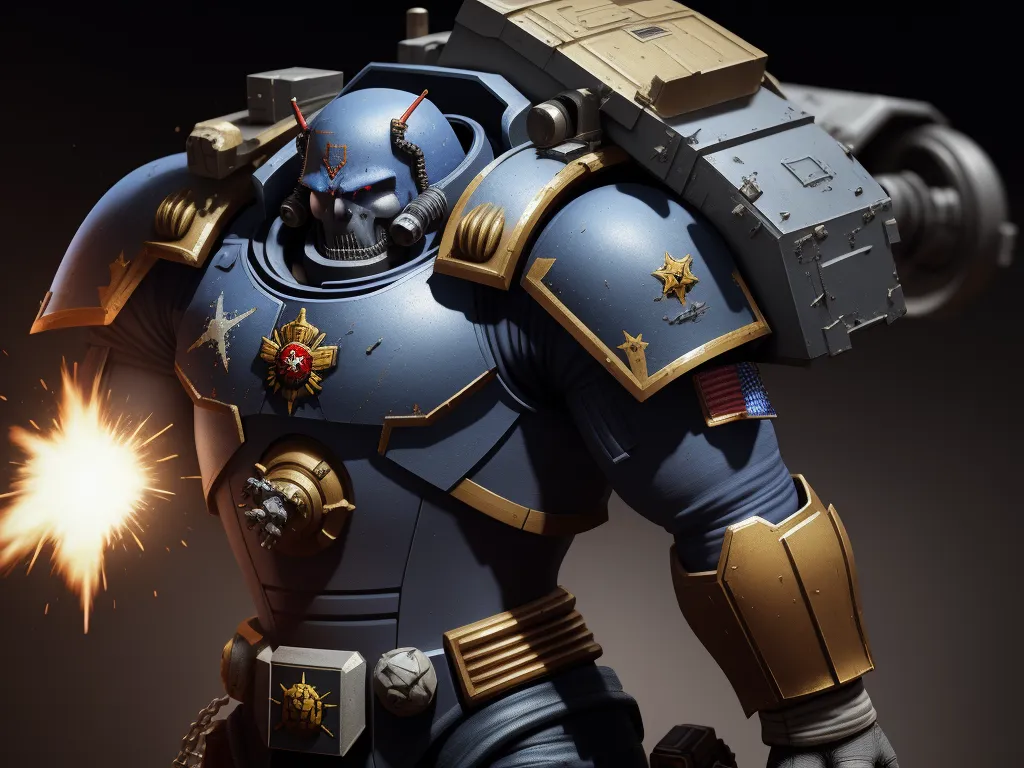 ai created pictures: space marine