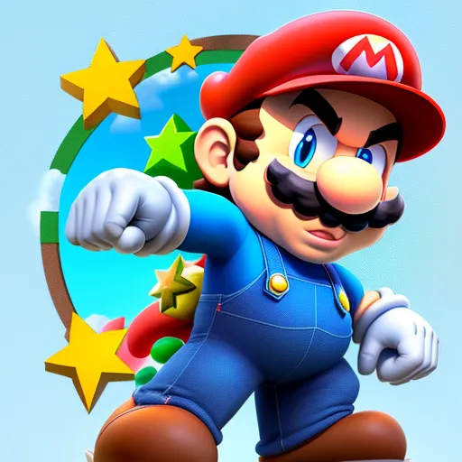 convert to picture: Super mario musculoso