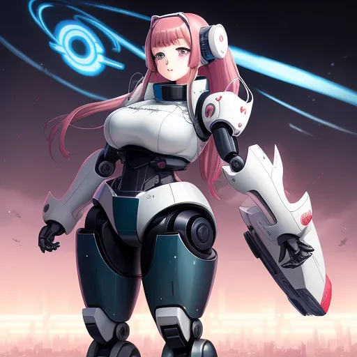 convert to picture: thicc anime robot girl