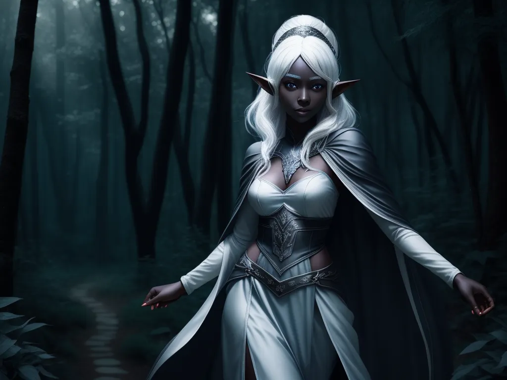 Transform Picture 1 Solo Female Drow Elf Black Skin White Hair   Transform Picture 1 Solo Female Drow Elf Black Skin White Hair Gxqcvv.webp