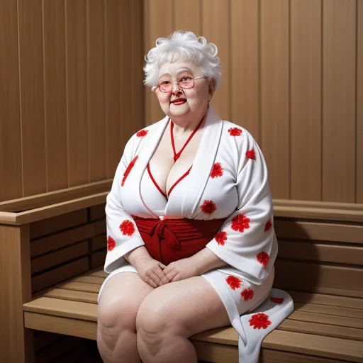 ai picture generator from text - a woman in a red and white outfit sitting on a bench with her legs crossed and her legs crossed, by Rumiko Takahashi