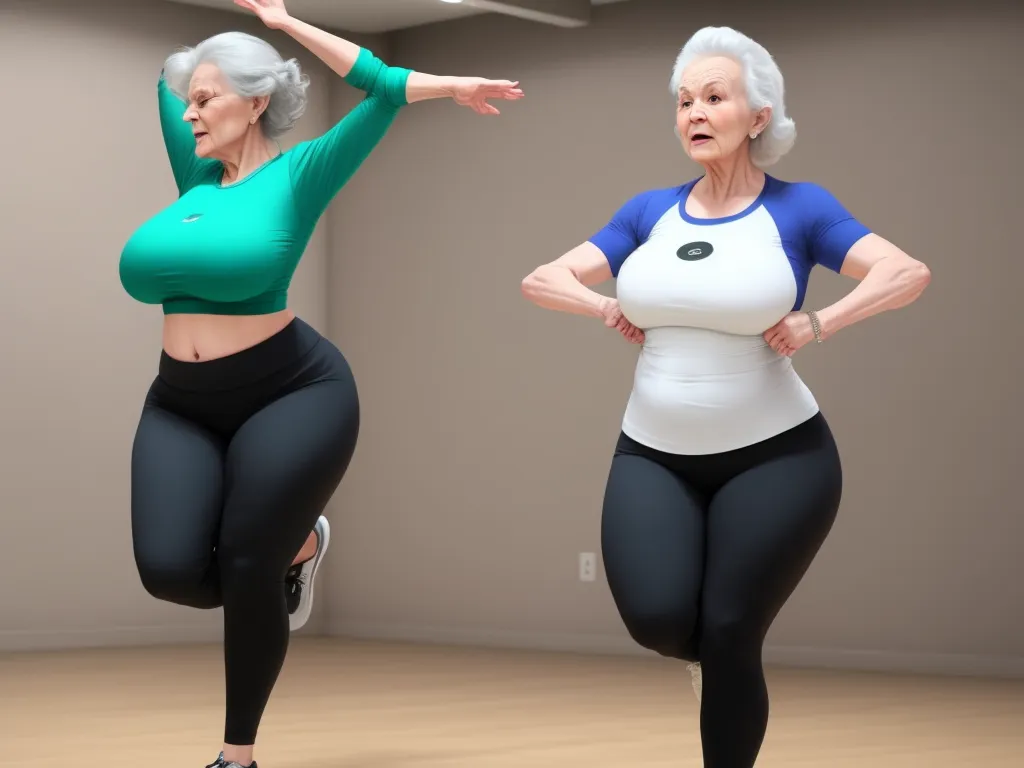 Turn Photo To 4k Granny Bigger Show Her Huge Saggy In Yoga Pants