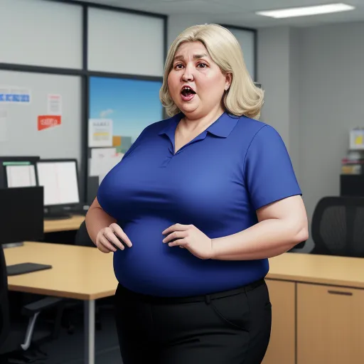 Turn Picture Hd Fat Old Woman Company Boss Huge Stomach