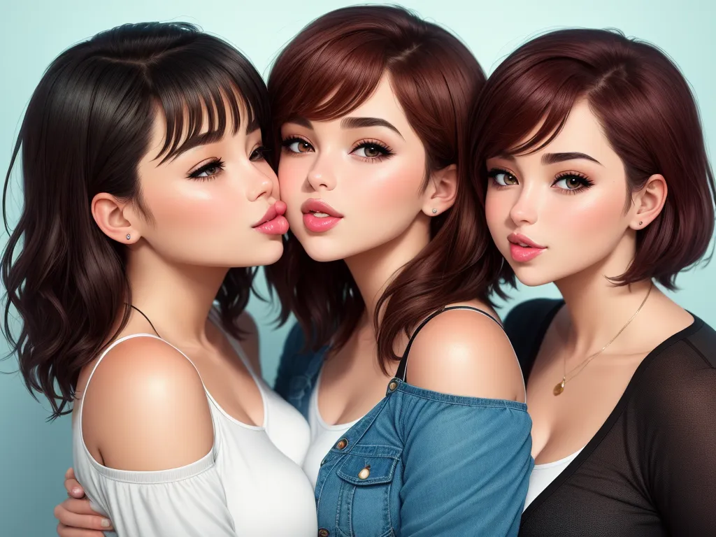 Image Quality Enhancer Two Girls Kissing Two Girls Kiss On Lips Curvy 