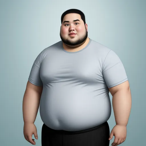 upscale image: fat man fat pec fat