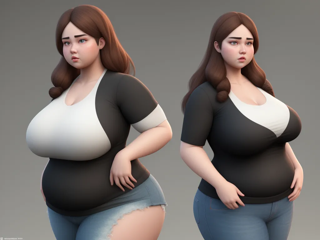 1920x1080 photo: Very Fat thicc woman with huge boobs and a pretty