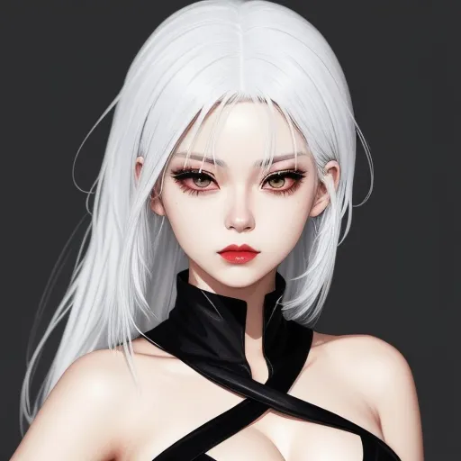 wallpaper converter: A woman with white hair wearing a black bikini