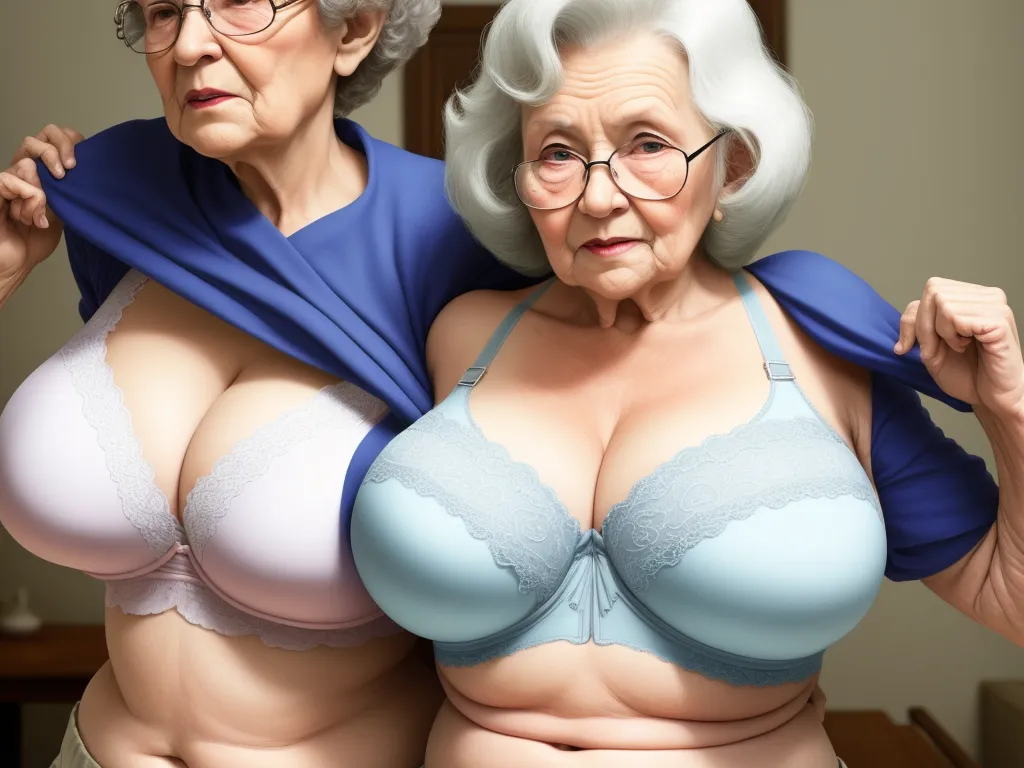 Wallpaper Granny Showing Her Big Fat Bra Full 